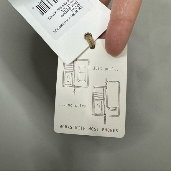 NWT Hobo International Apollo Leather Crossbody Mini Bag Phone Case Shadow - Picture 8 of 9